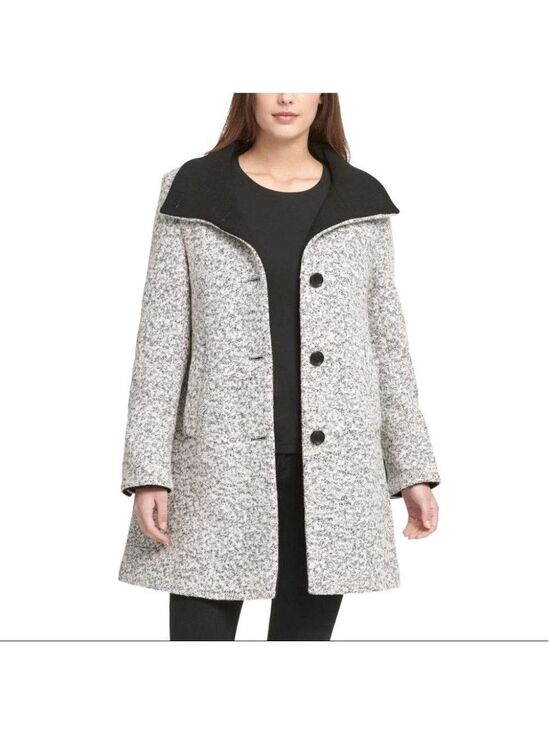 Dkny Jackets & Blazers - DKNY Black and White Tweed Coat